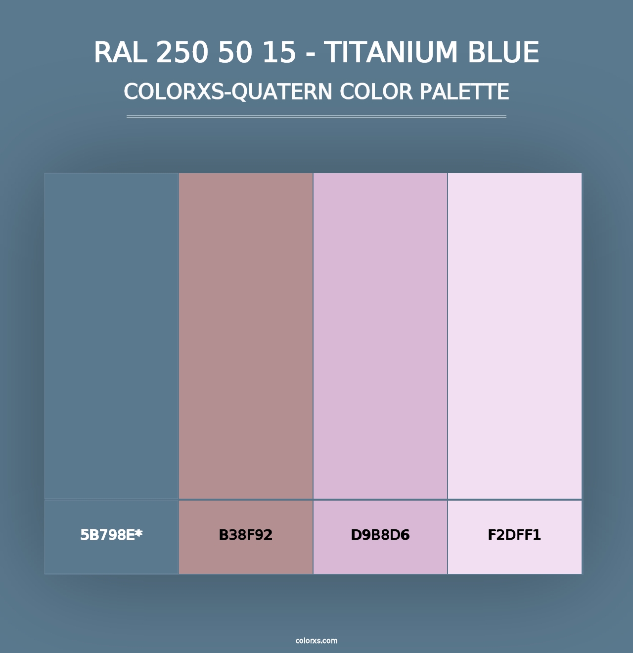 RAL 250 50 15 - Titanium Blue - Colorxs Quad Palette