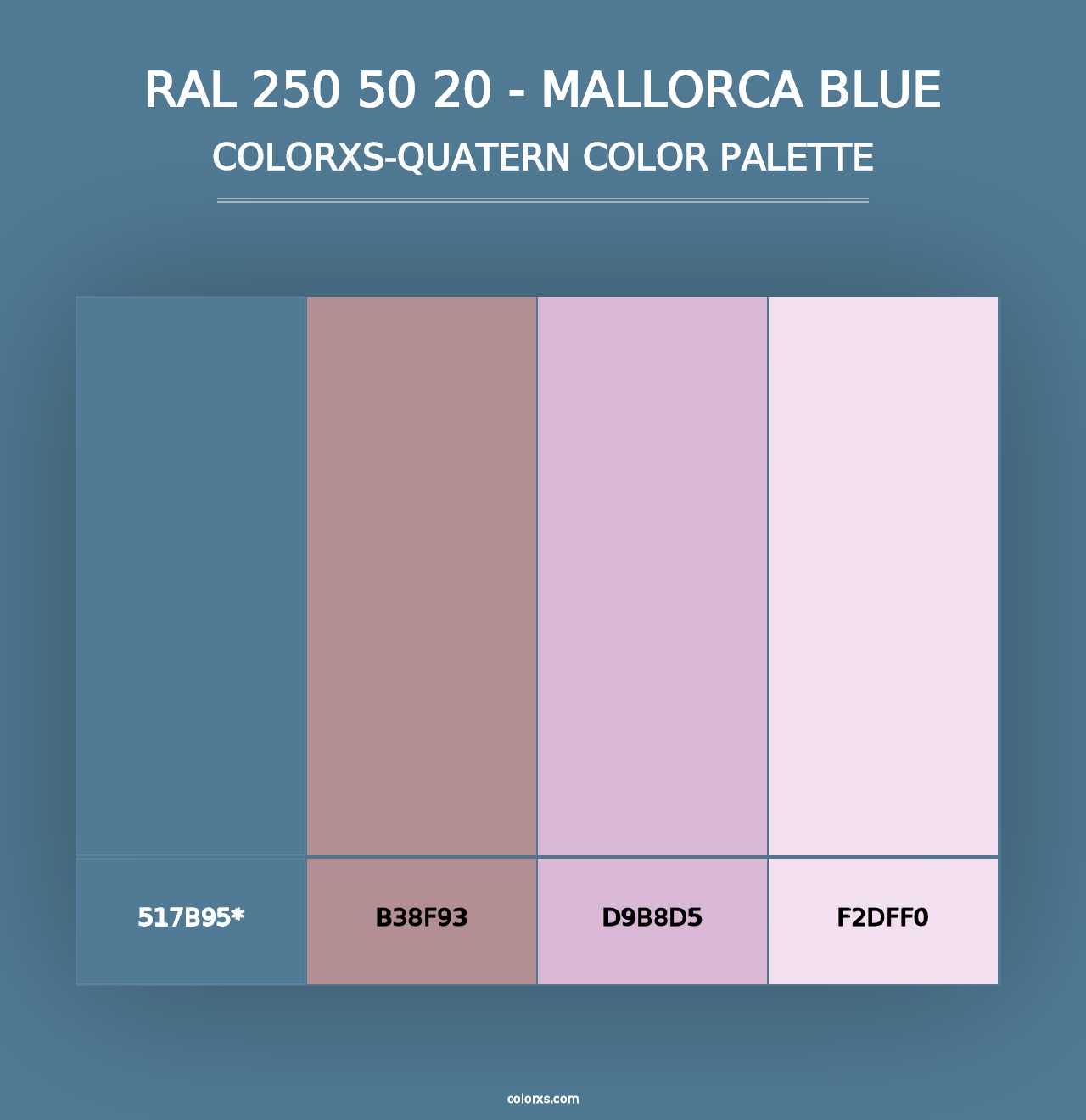 RAL 250 50 20 - Mallorca Blue - Colorxs Quad Palette