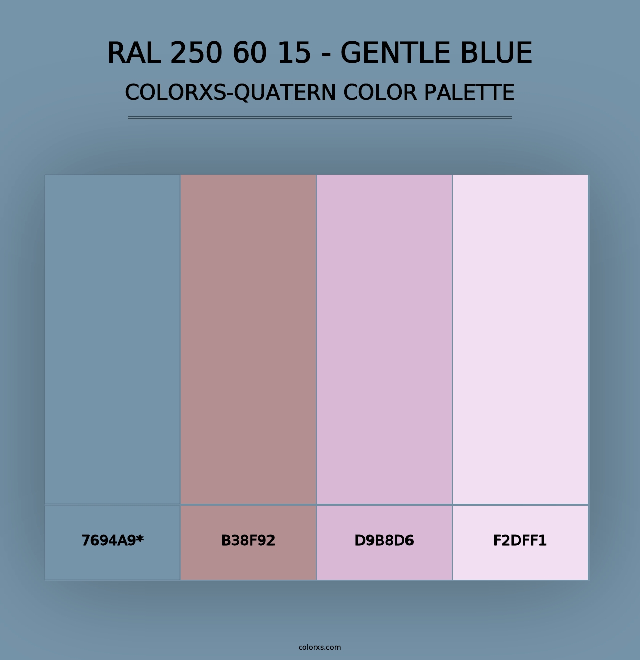 RAL 250 60 15 - Gentle Blue - Colorxs Quad Palette