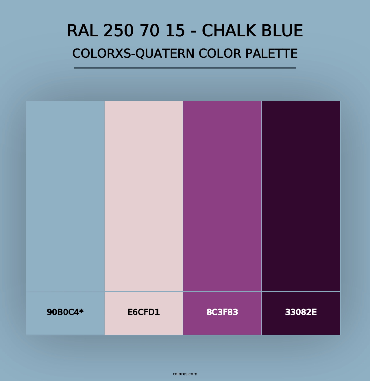 RAL 250 70 15 - Chalk Blue - Colorxs Quad Palette