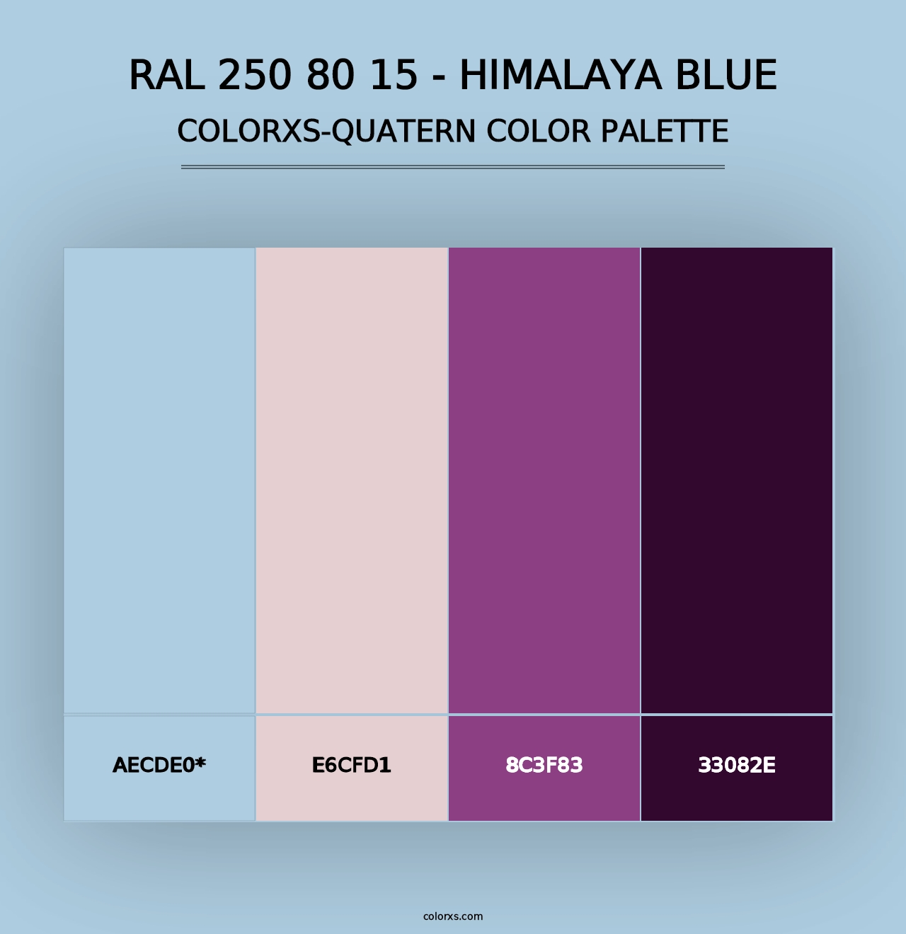 RAL 250 80 15 - Himalaya Blue - Colorxs Quad Palette