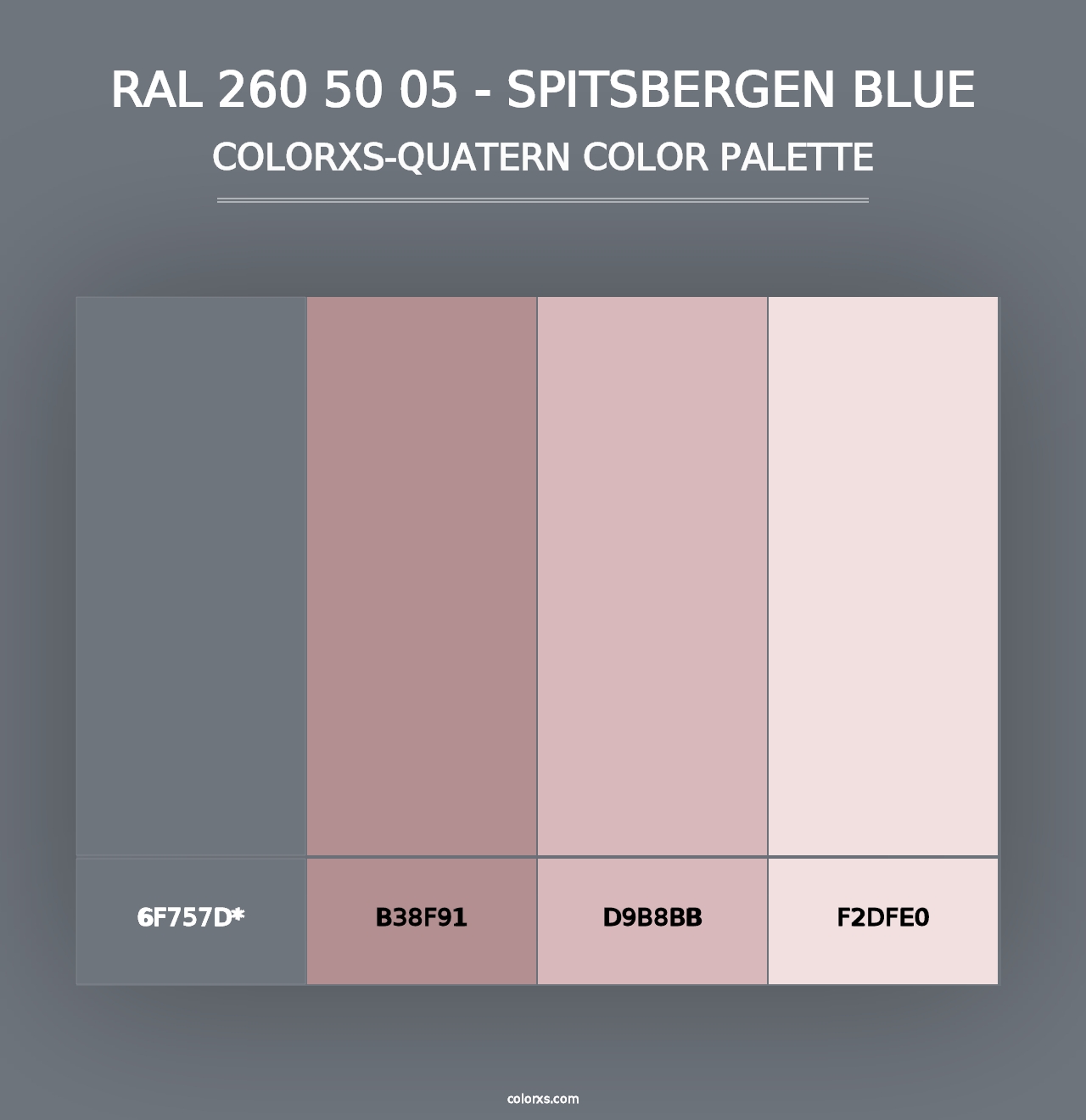 RAL 260 50 05 - Spitsbergen Blue - Colorxs Quad Palette