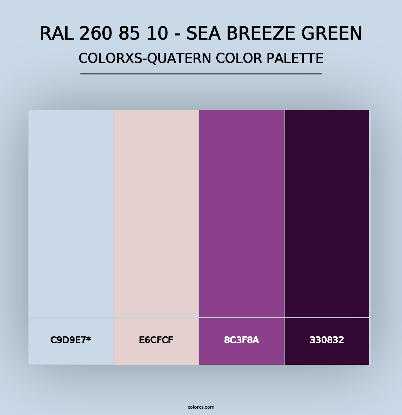 RAL 260 85 10 - Sea Breeze Green - Colorxs Quad Palette