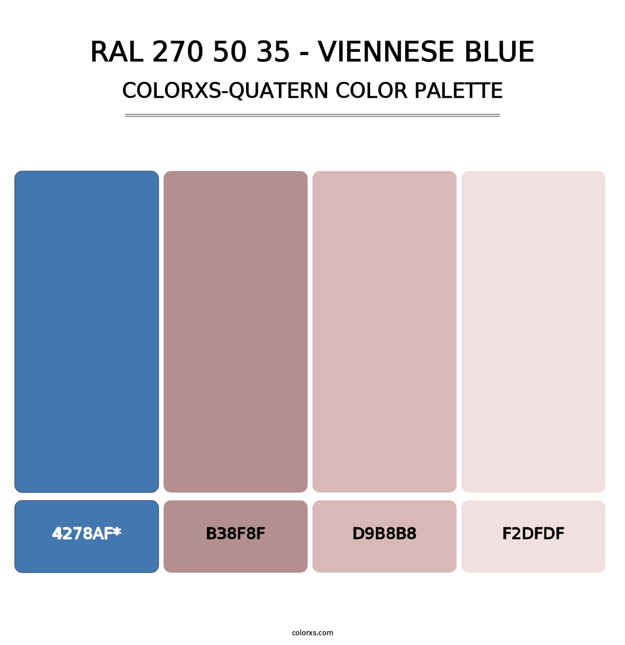 RAL 270 50 35 - Viennese Blue - Colorxs Quad Palette