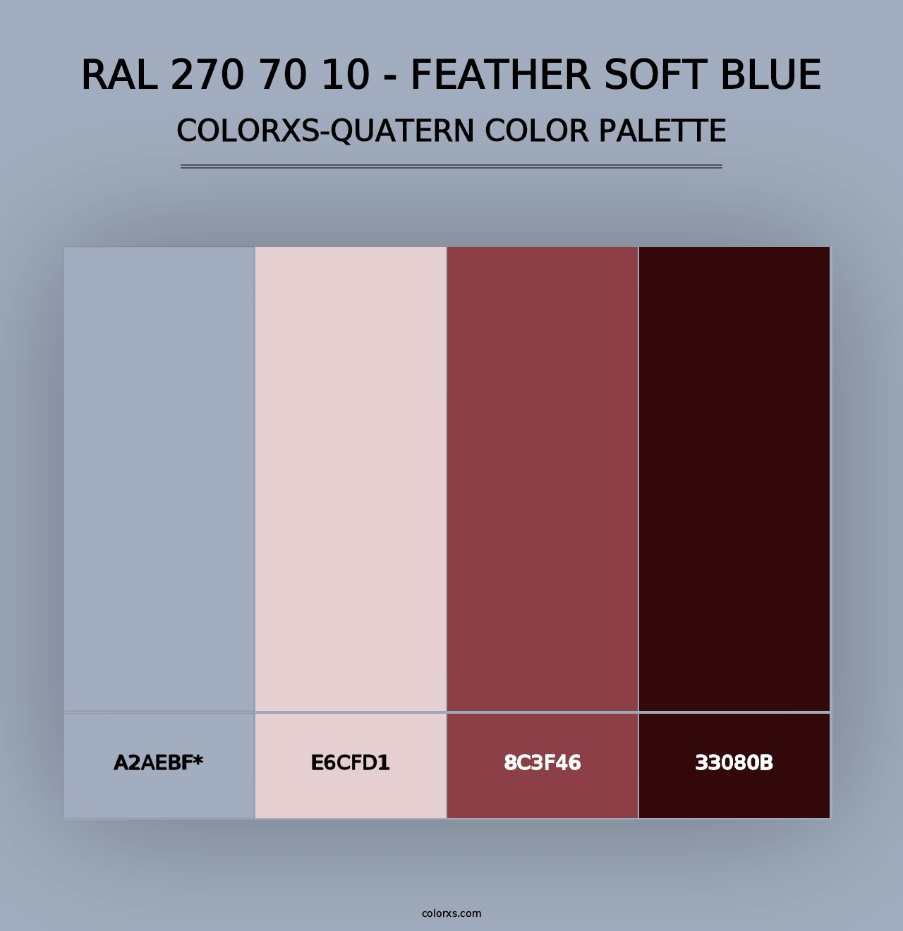 RAL 270 70 10 - Feather Soft Blue - Colorxs Quad Palette