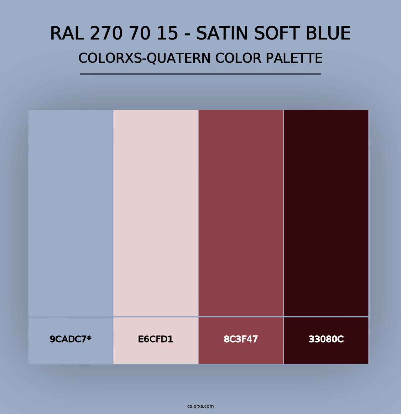 RAL 270 70 15 - Satin Soft Blue - Colorxs Quad Palette