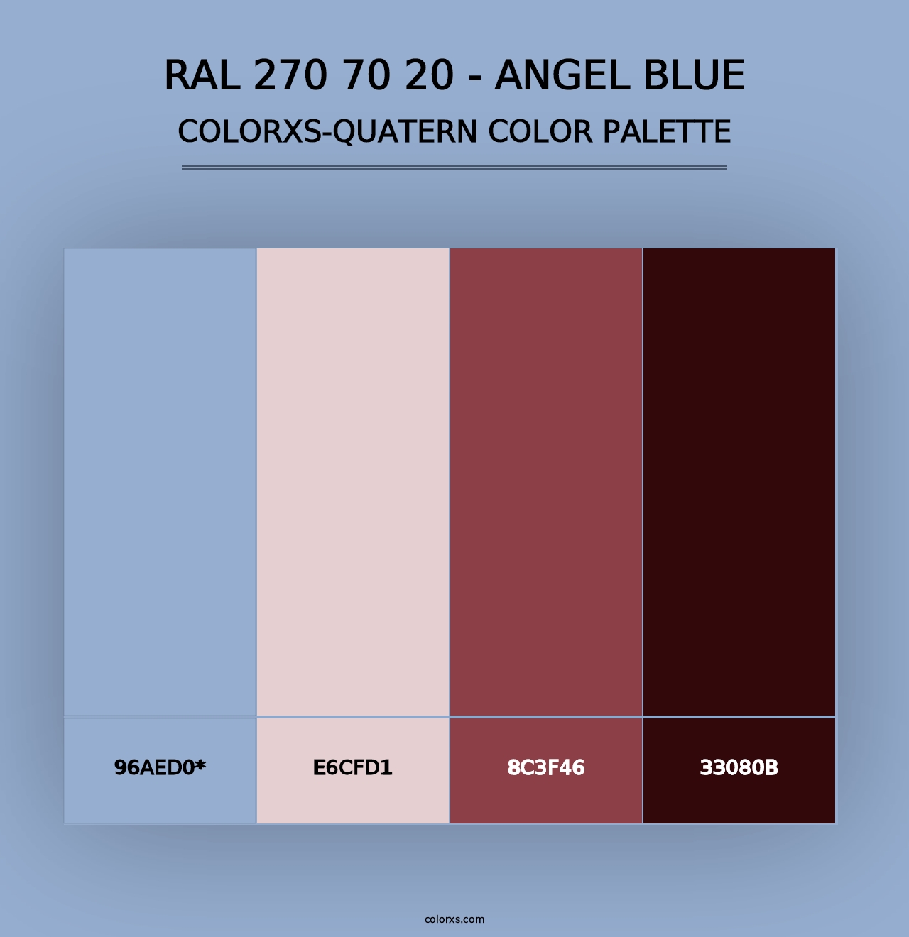 RAL 270 70 20 - Angel Blue - Colorxs Quad Palette