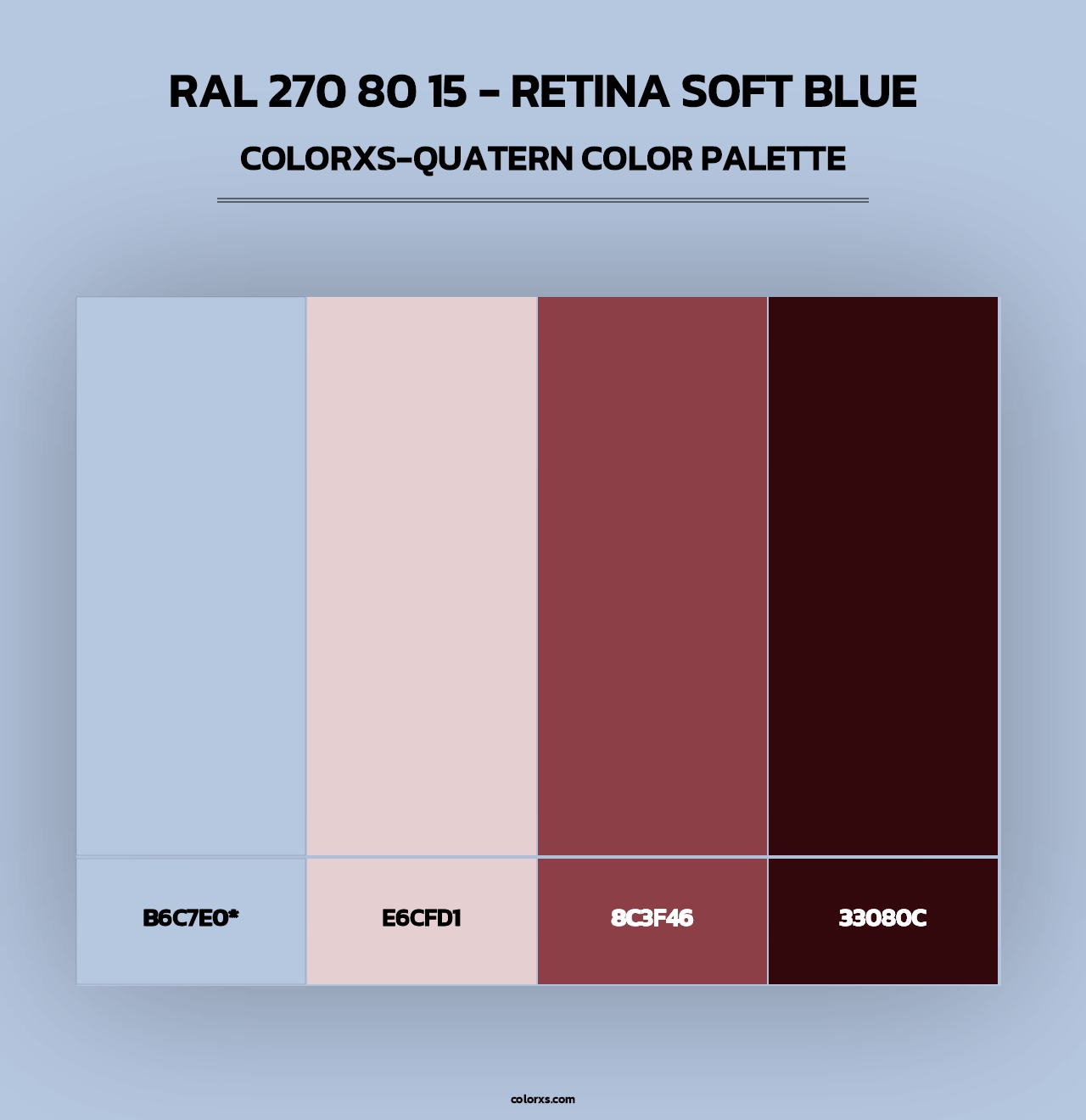 RAL 270 80 15 - Retina Soft Blue - Colorxs Quad Palette