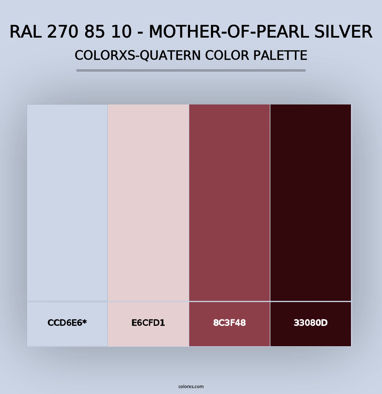 RAL 270 85 10 - Mother-Of-Pearl Silver - Colorxs Quad Palette