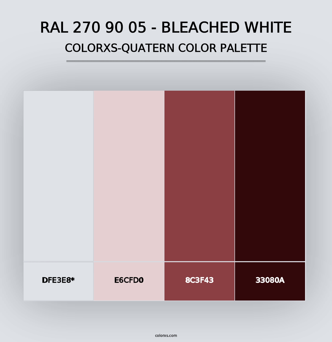 RAL 270 90 05 - Bleached White - Colorxs Quad Palette