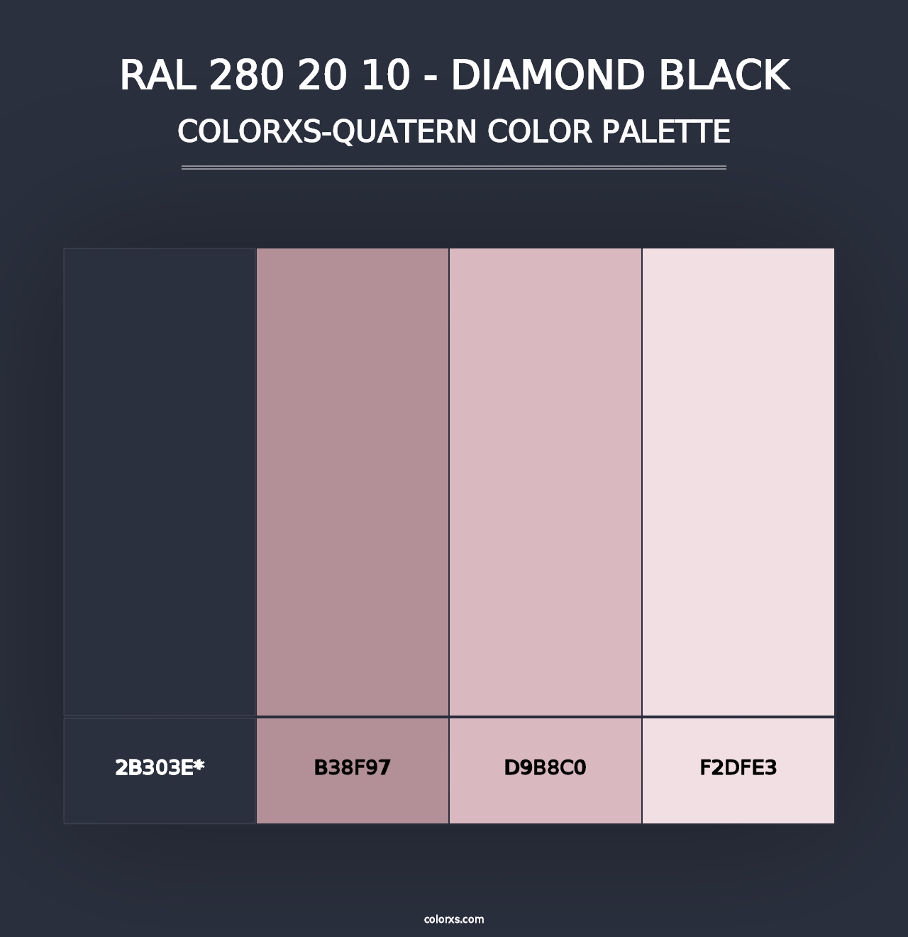 RAL 280 20 10 - Diamond Black - Colorxs Quad Palette