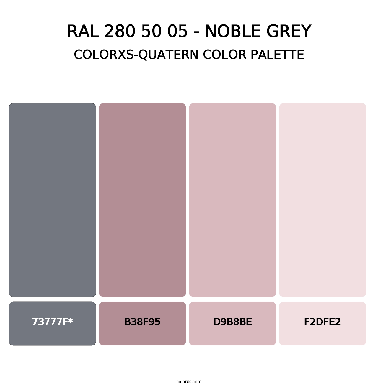 RAL 280 50 05 - Noble Grey - Colorxs Quad Palette