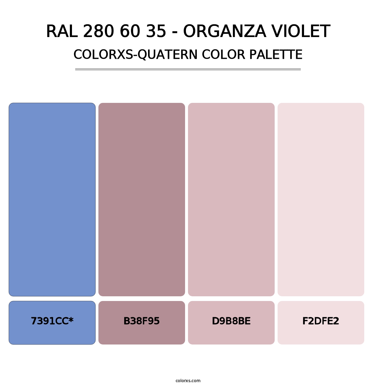 RAL 280 60 35 - Organza Violet - Colorxs Quad Palette