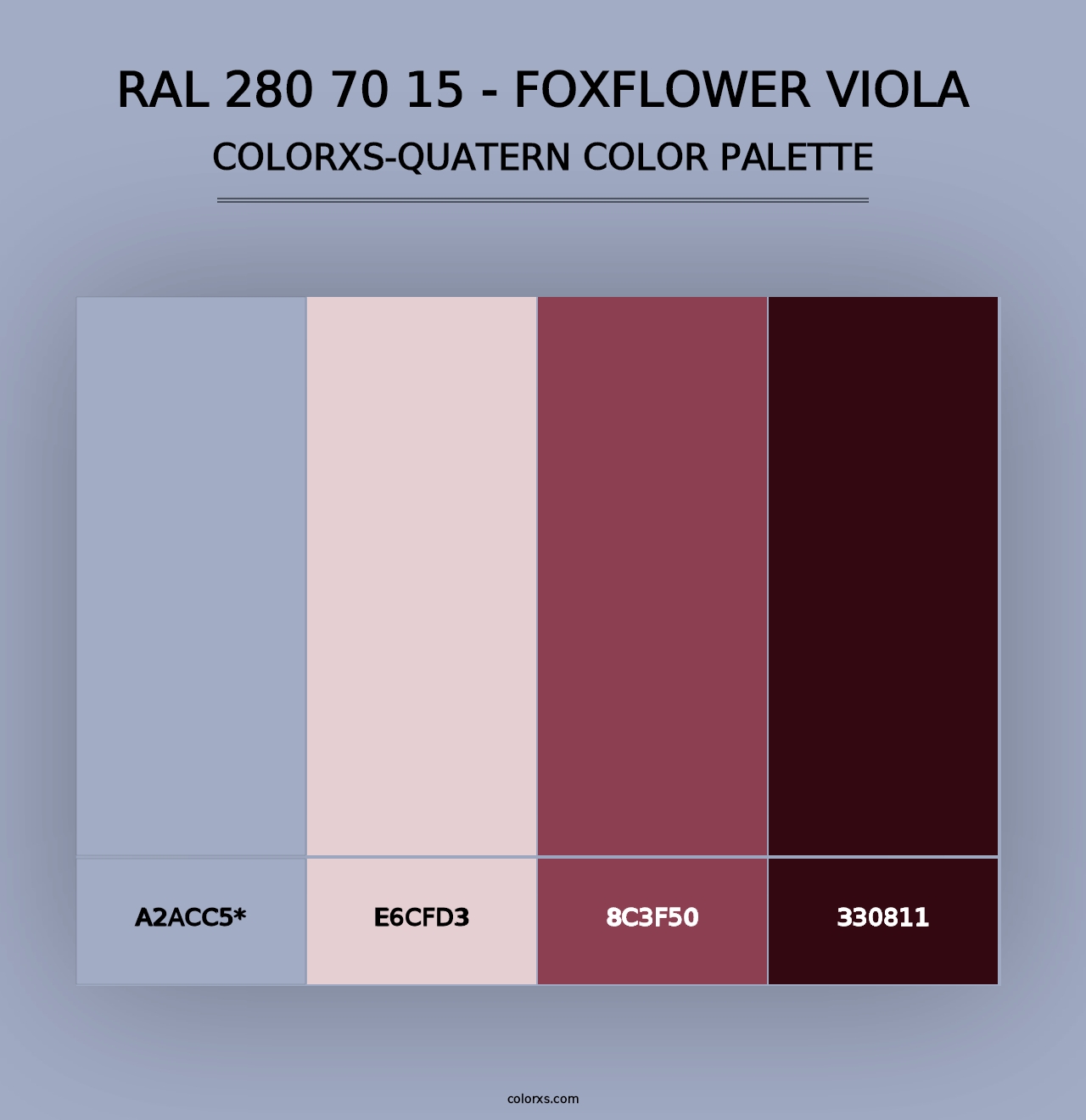 RAL 280 70 15 - Foxflower Viola - Colorxs Quad Palette