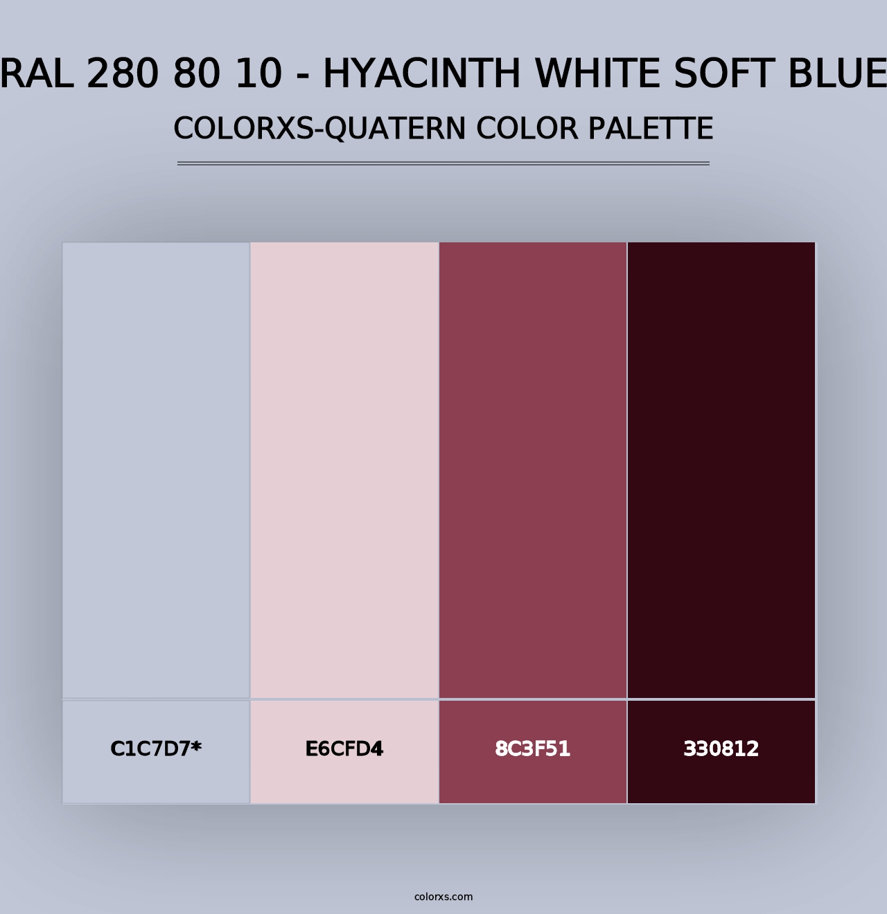 RAL 280 80 10 - Hyacinth White Soft Blue - Colorxs Quad Palette