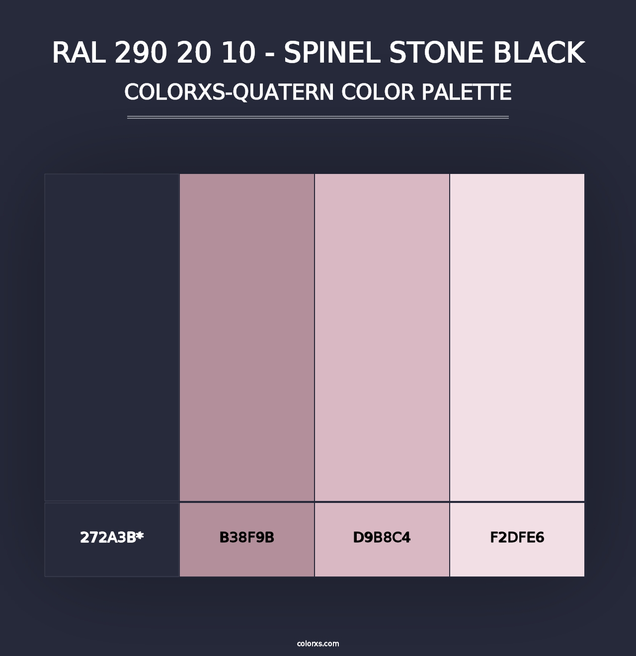 RAL 290 20 10 - Spinel Stone Black - Colorxs Quad Palette