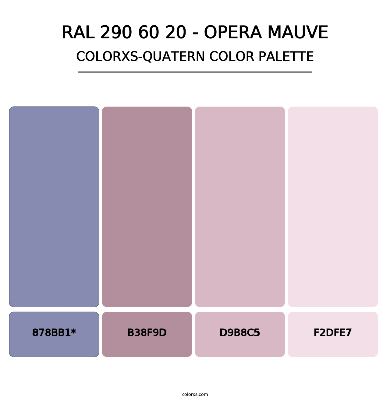 RAL 290 60 20 - Opera Mauve - Colorxs Quad Palette