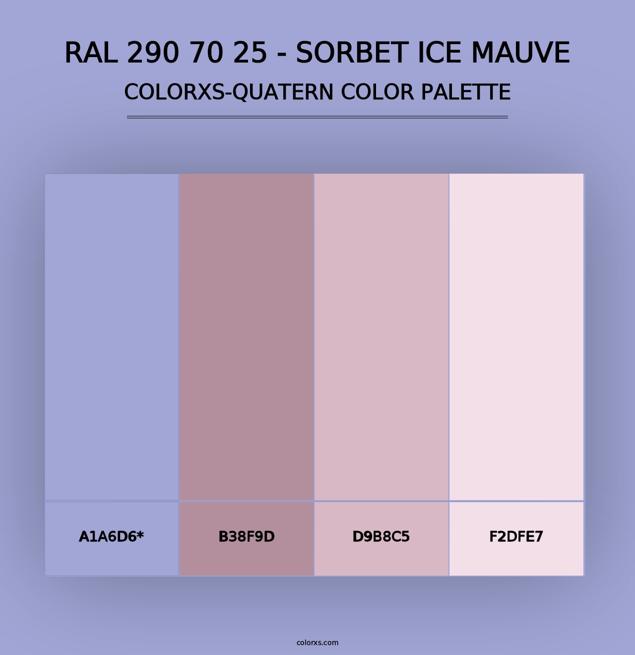 RAL 290 70 25 - Sorbet Ice Mauve - Colorxs Quad Palette