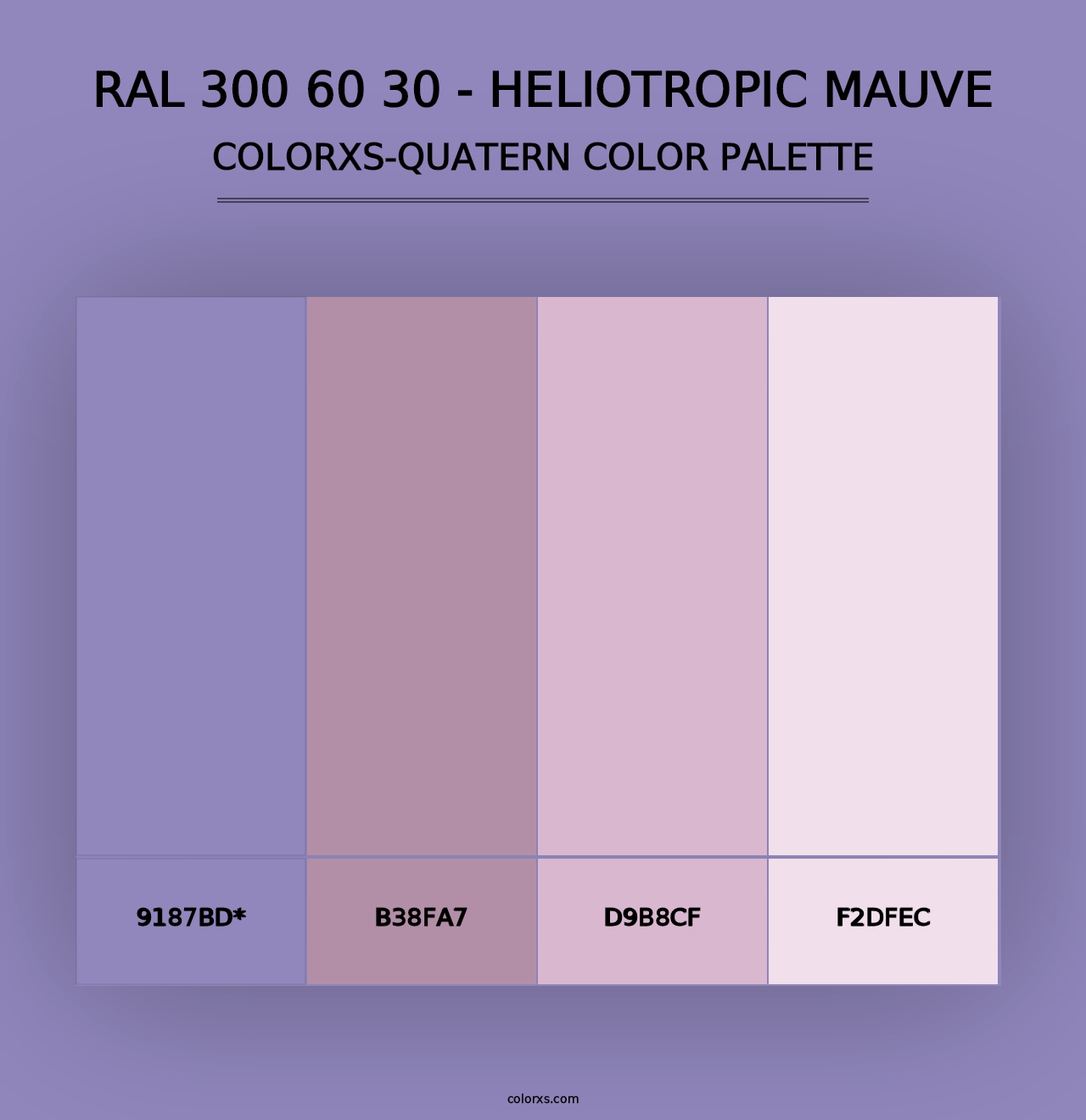 RAL 300 60 30 - Heliotropic Mauve - Colorxs Quad Palette