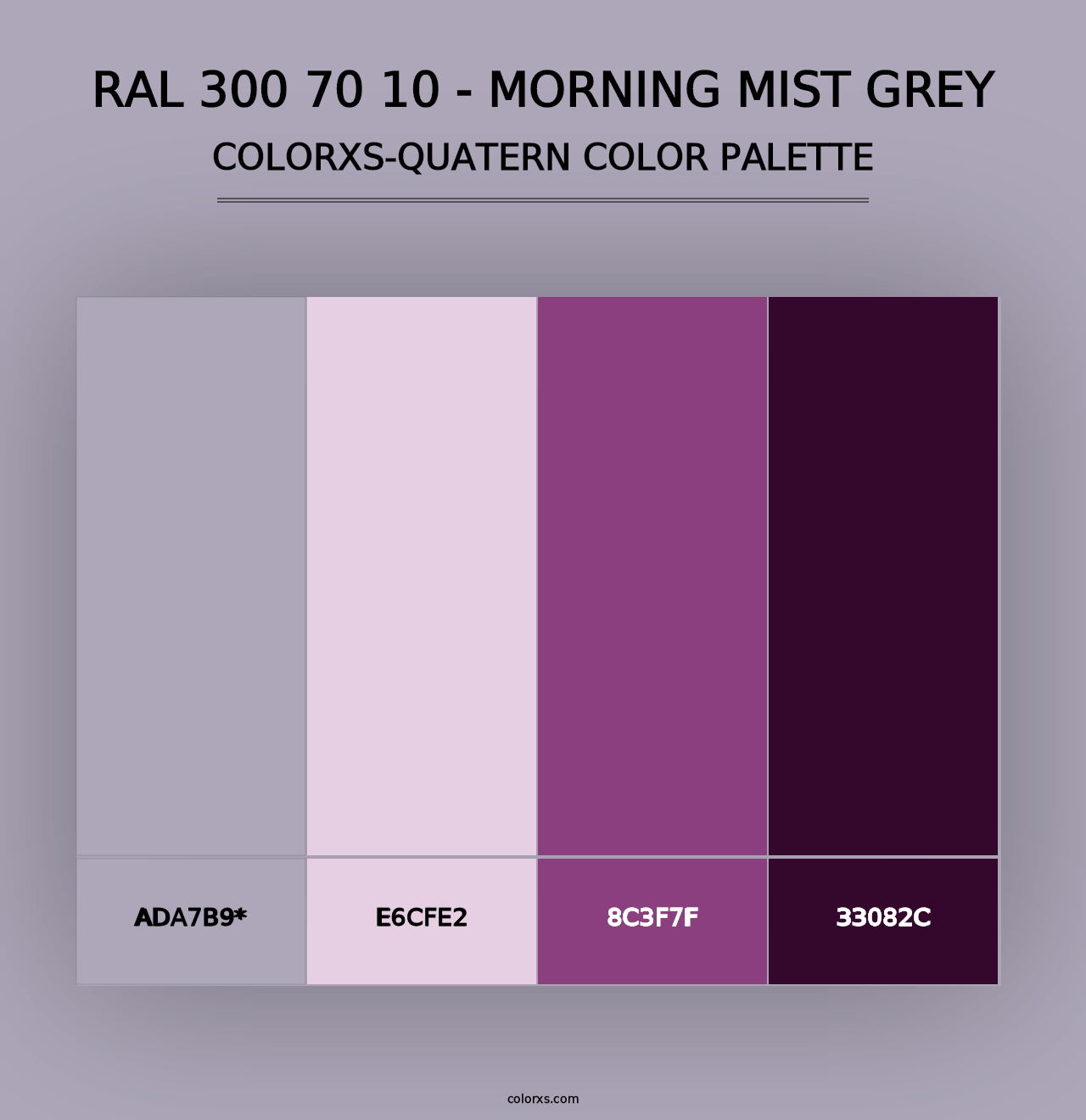 RAL 300 70 10 - Morning Mist Grey - Colorxs Quad Palette