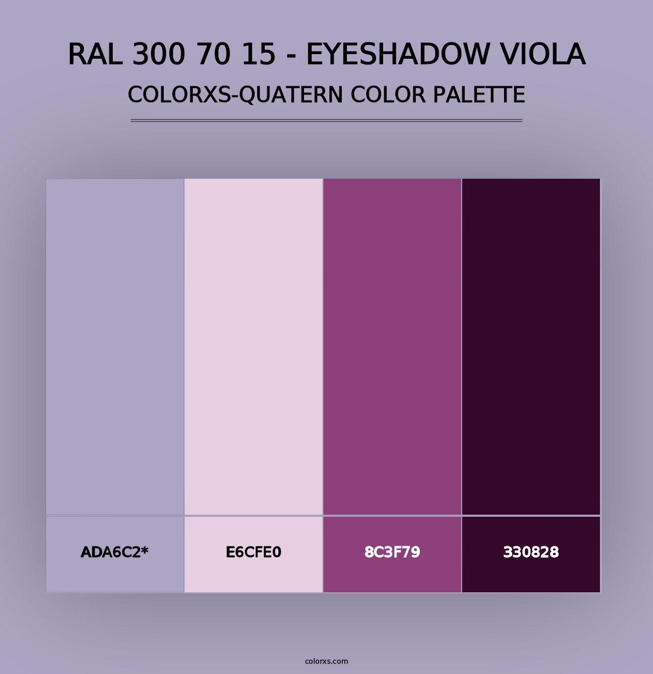 RAL 300 70 15 - Eyeshadow Viola - Colorxs Quad Palette