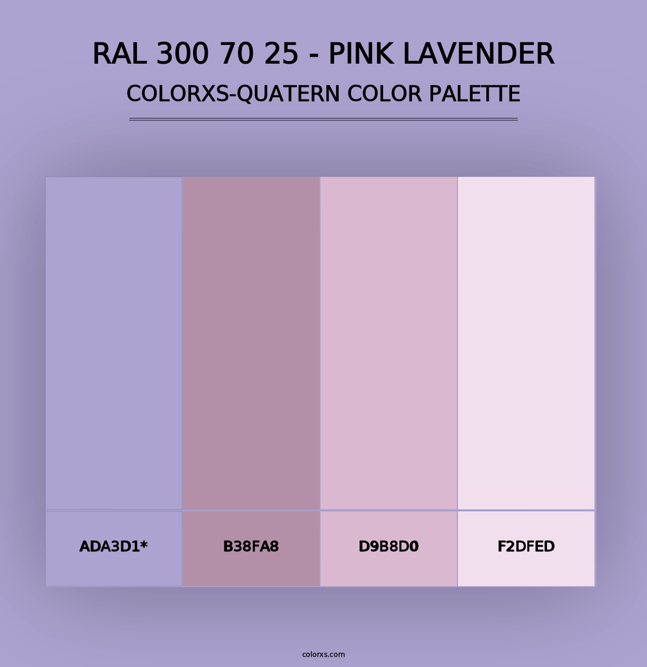 RAL 300 70 25 - Pink Lavender - Colorxs Quad Palette