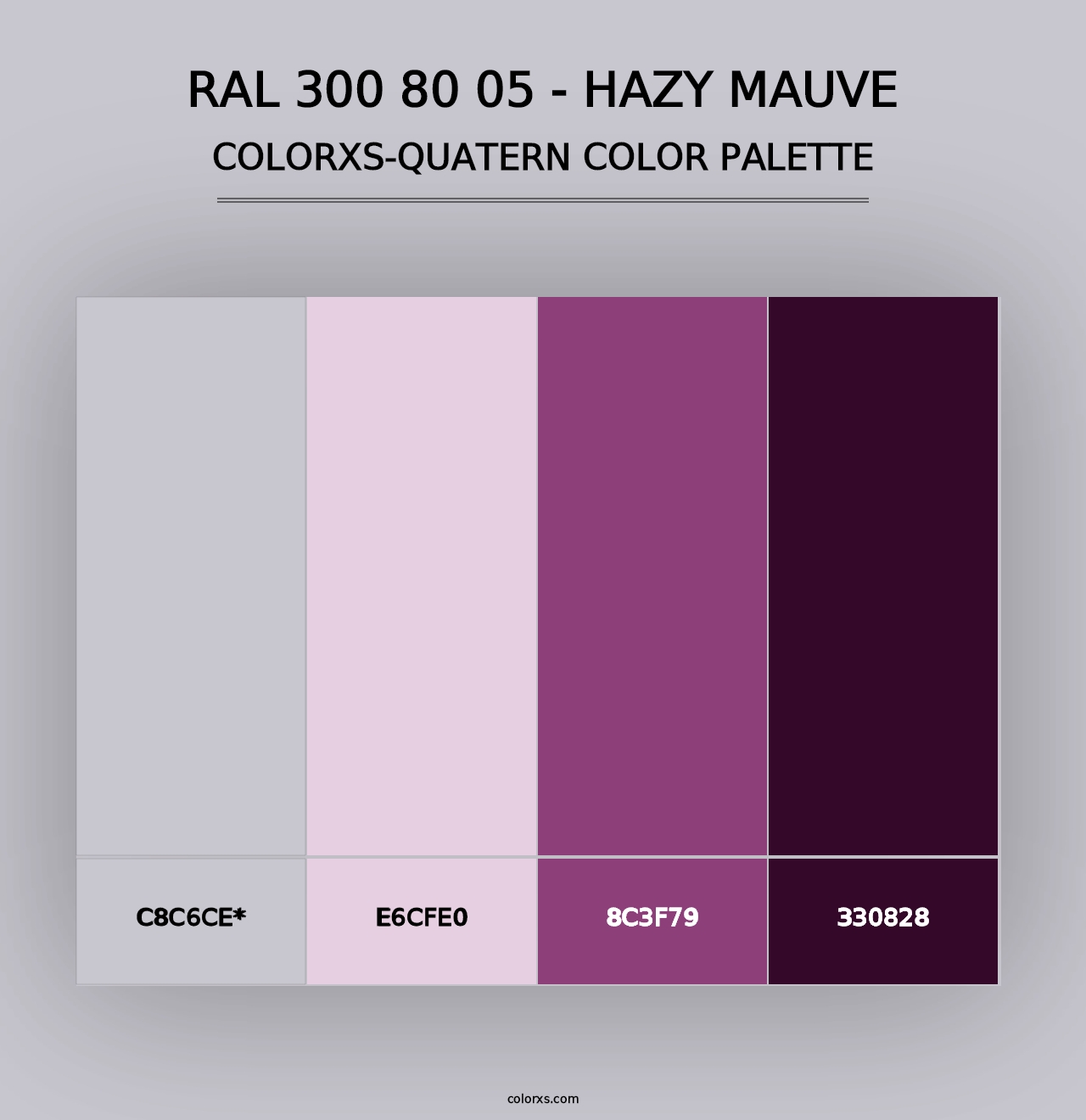 RAL 300 80 05 - Hazy Mauve - Colorxs Quad Palette