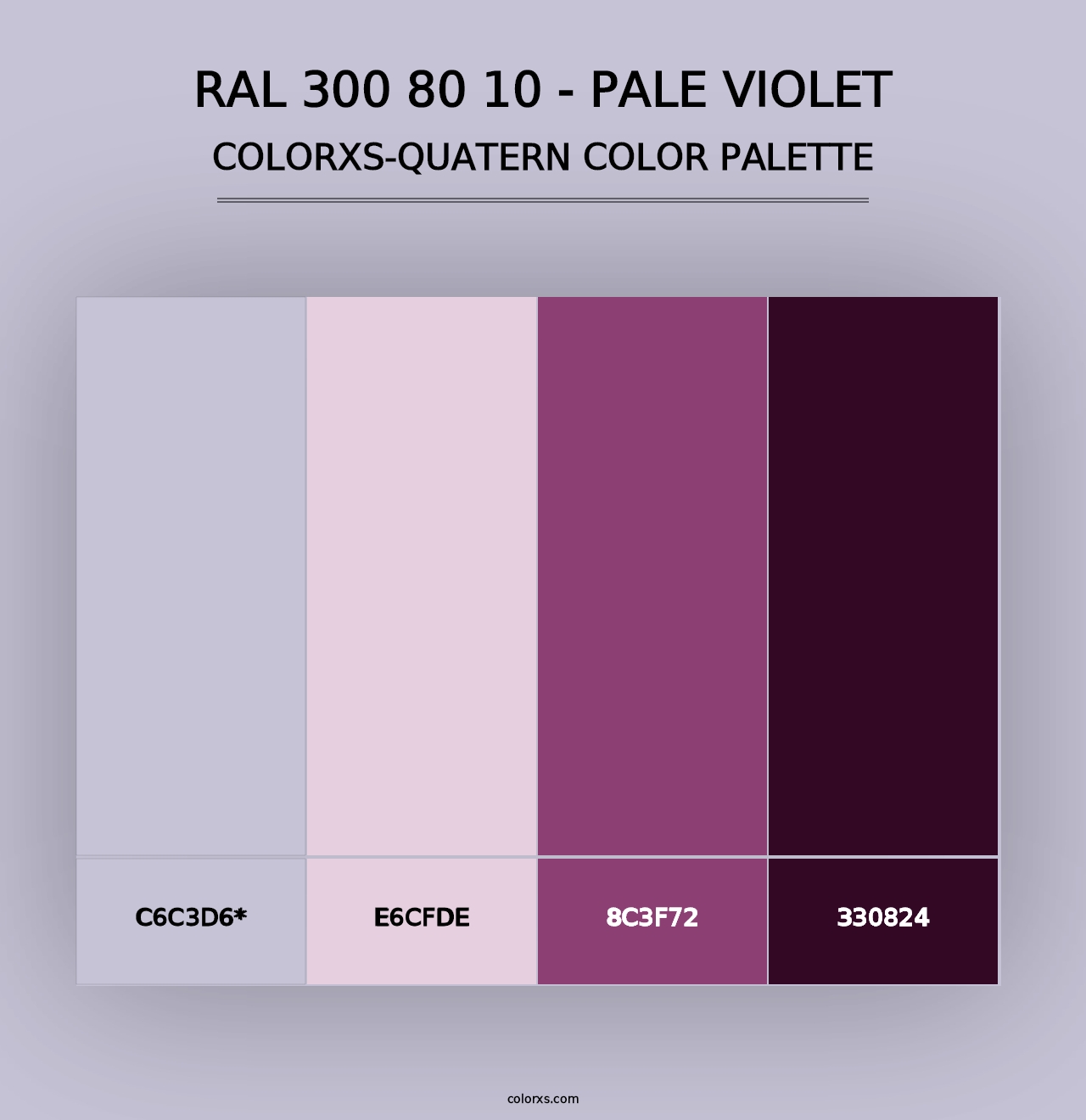 RAL 300 80 10 - Pale Violet - Colorxs Quad Palette