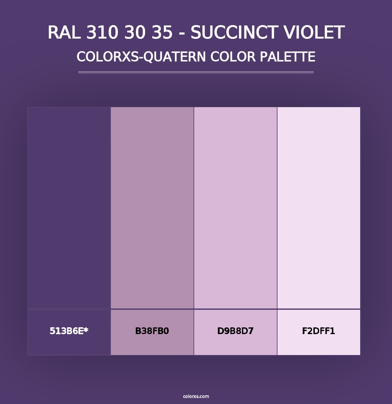 RAL 310 30 35 - Succinct Violet - Colorxs Quad Palette