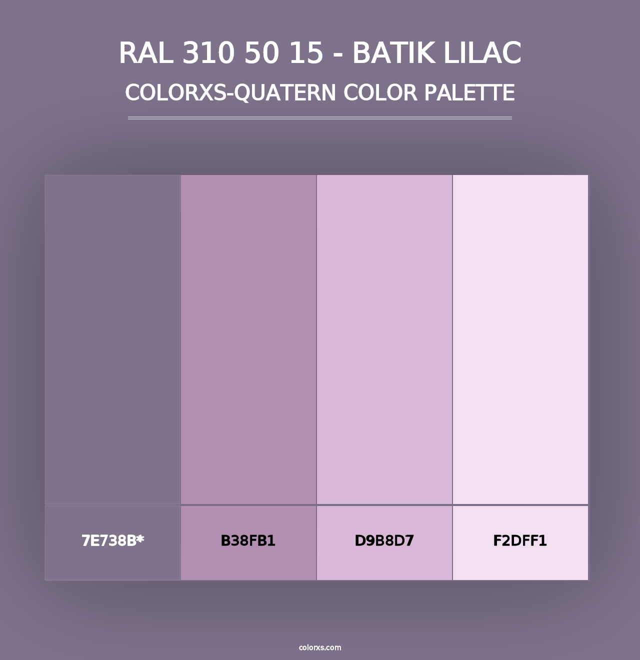 RAL 310 50 15 - Batik Lilac - Colorxs Quad Palette