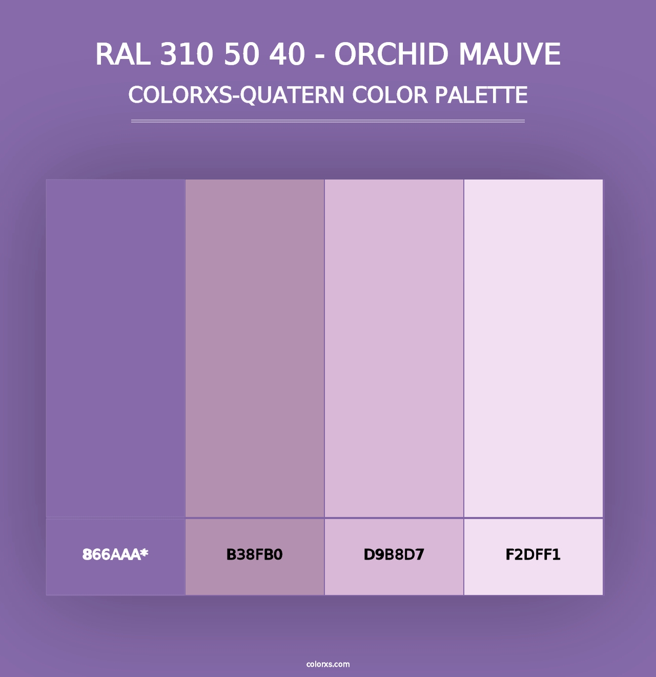 RAL 310 50 40 - Orchid Mauve - Colorxs Quad Palette