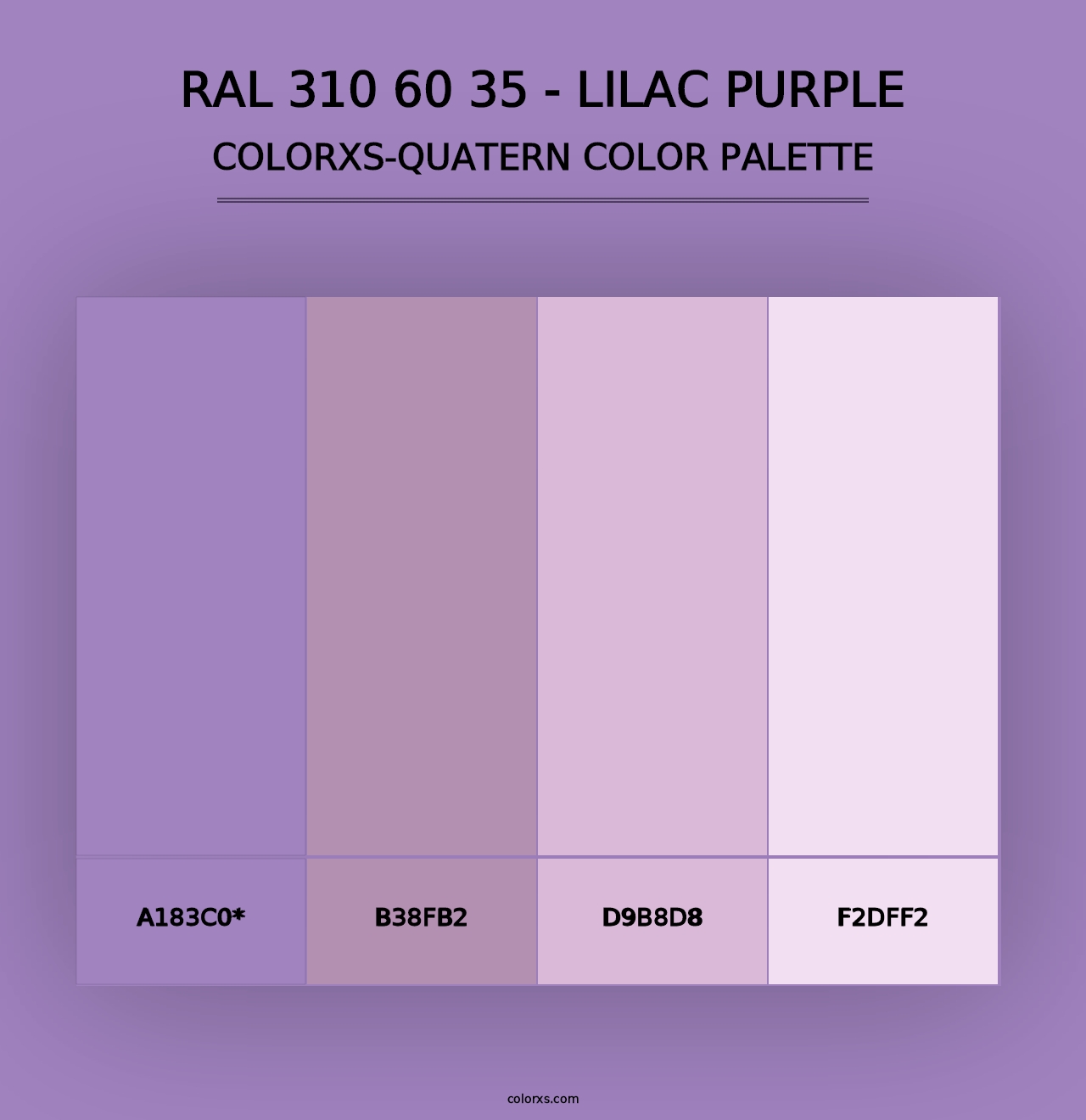 RAL 310 60 35 - Lilac Purple - Colorxs Quad Palette