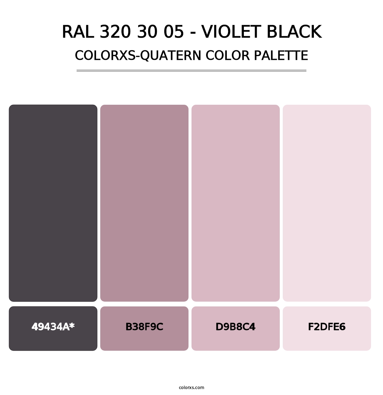 RAL 320 30 05 - Violet Black - Colorxs Quad Palette