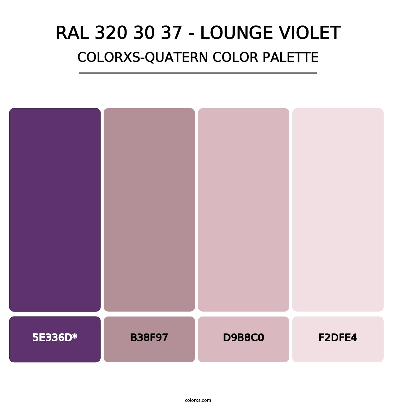 RAL 320 30 37 - Lounge Violet - Colorxs Quad Palette