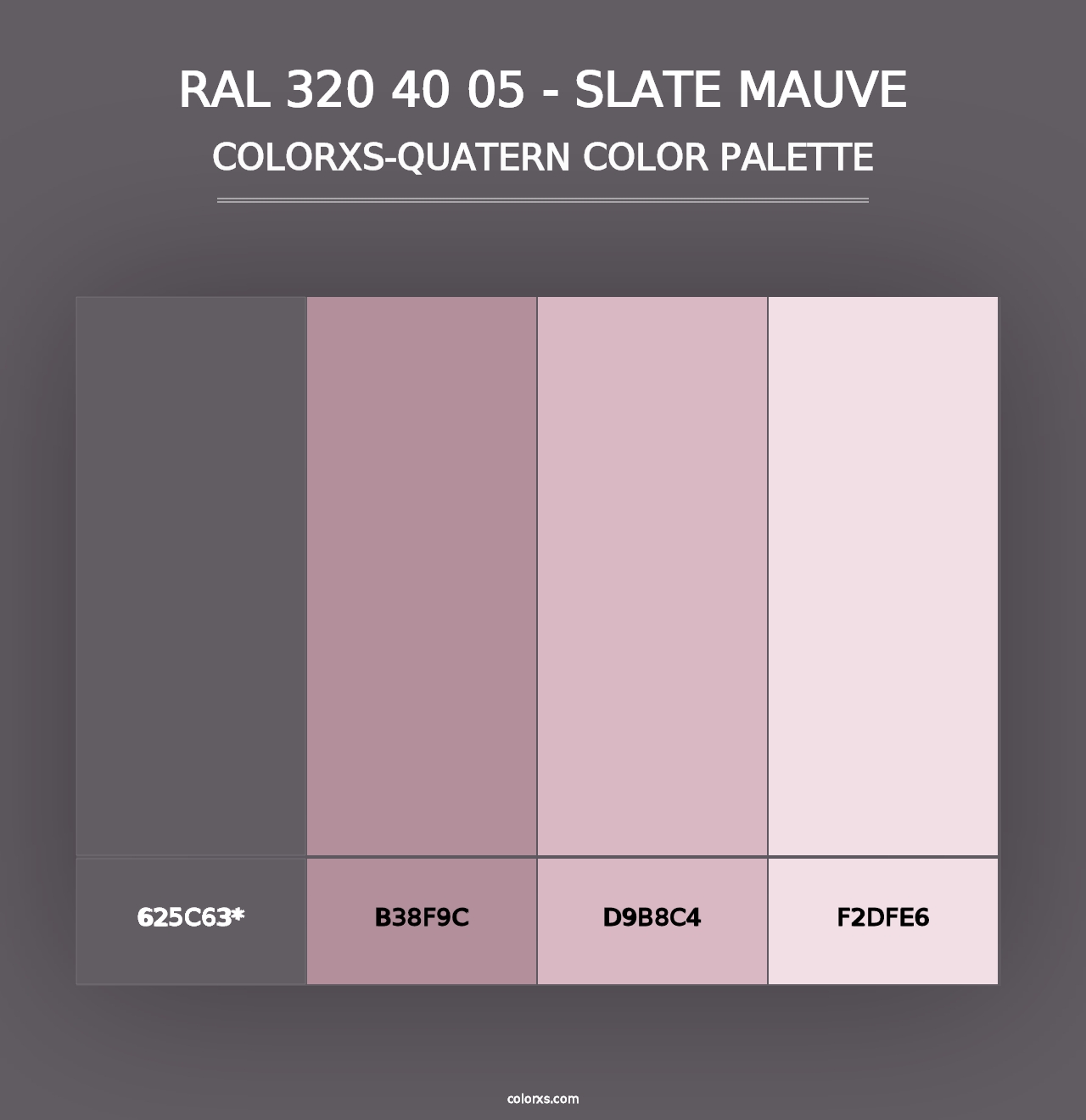 RAL 320 40 05 - Slate Mauve - Colorxs Quad Palette