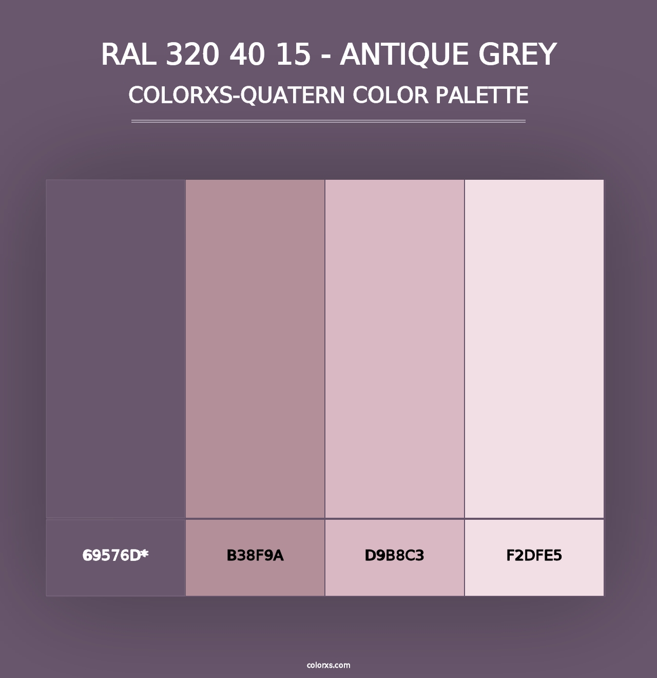 RAL 320 40 15 - Antique Grey - Colorxs Quad Palette