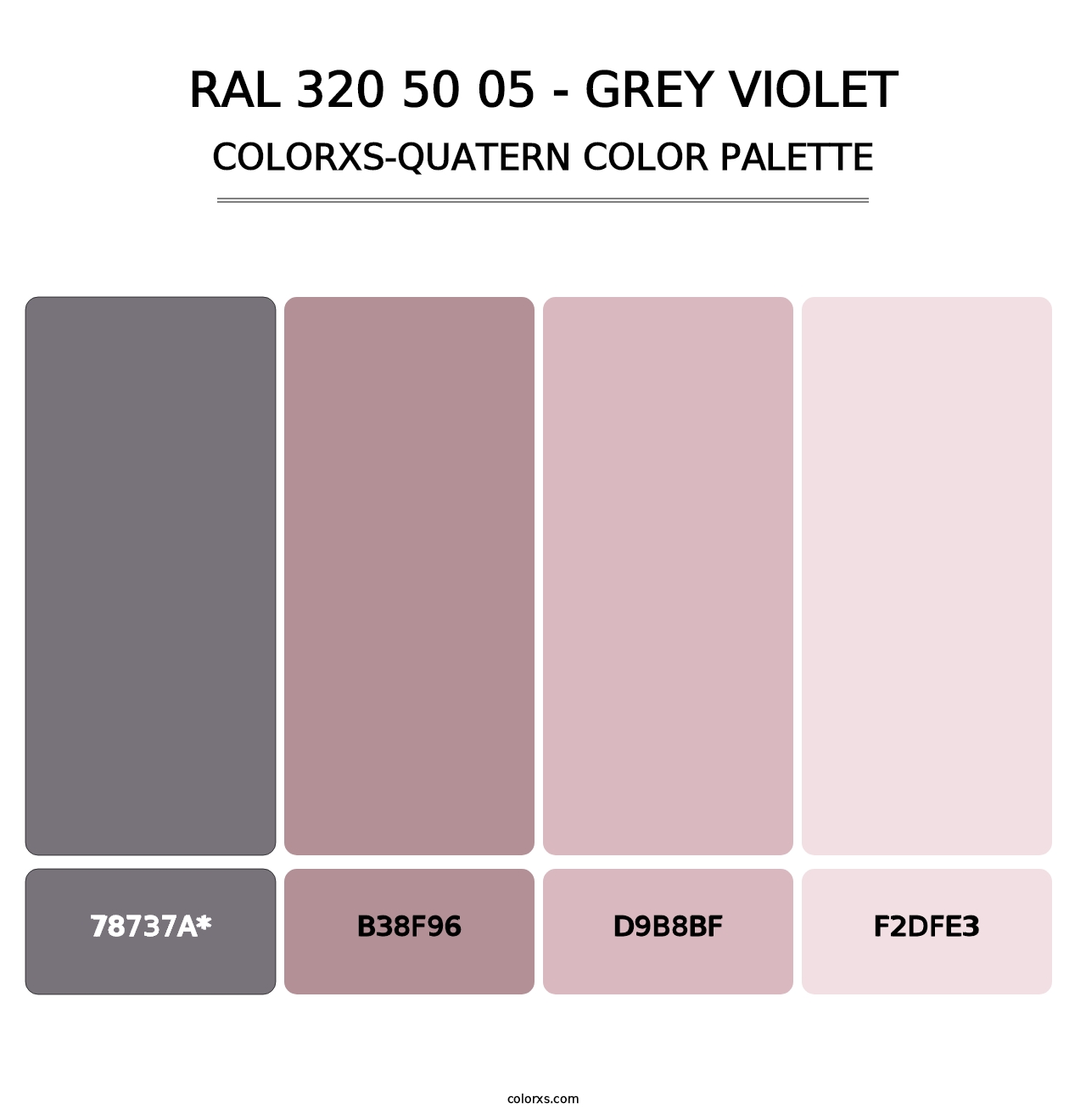 RAL 320 50 05 - Grey Violet - Colorxs Quad Palette