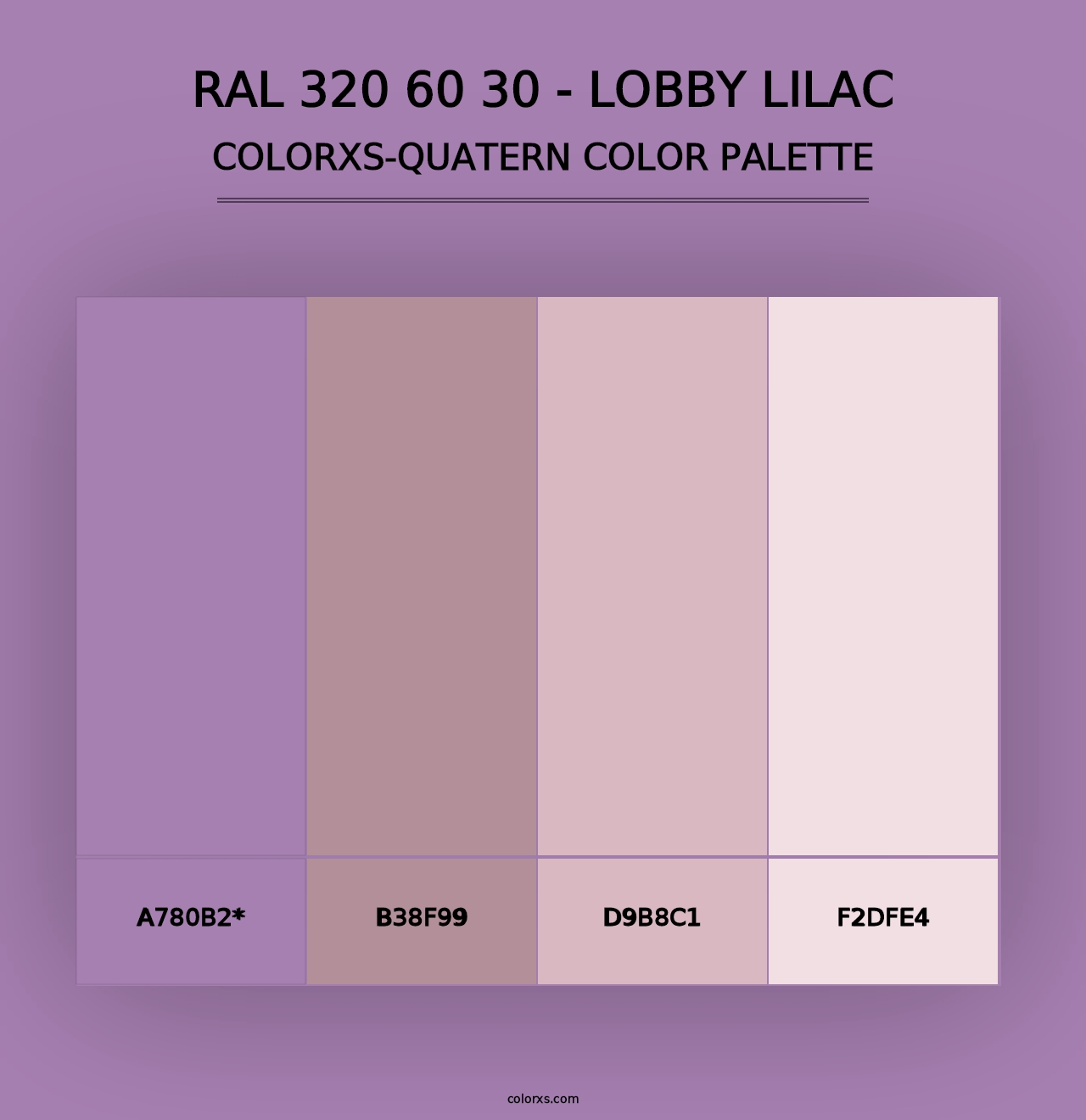 RAL 320 60 30 - Lobby Lilac - Colorxs Quad Palette