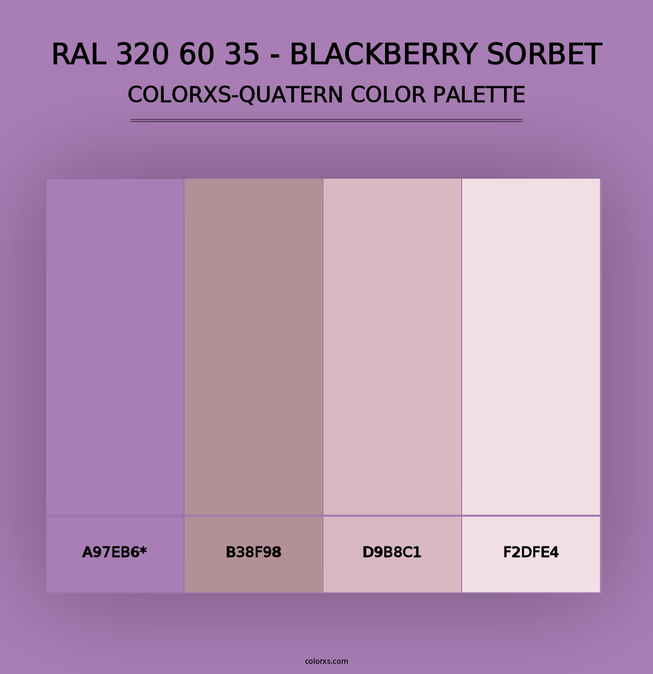 RAL 320 60 35 - Blackberry Sorbet - Colorxs Quad Palette