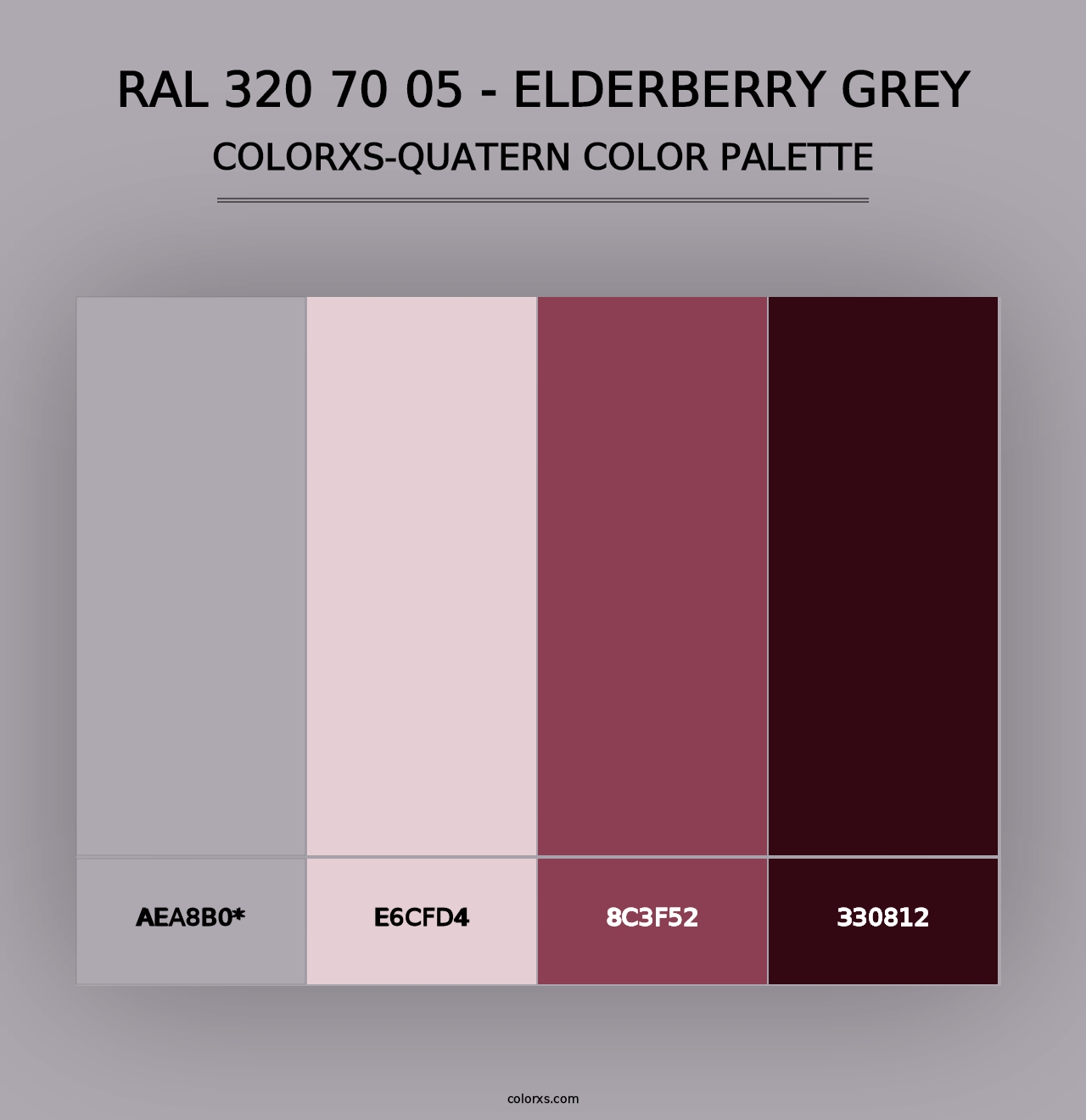 RAL 320 70 05 - Elderberry Grey - Colorxs Quad Palette