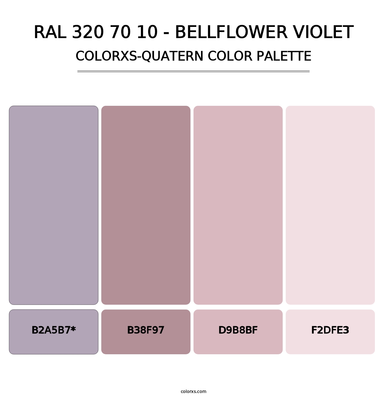 RAL 320 70 10 - Bellflower Violet - Colorxs Quad Palette