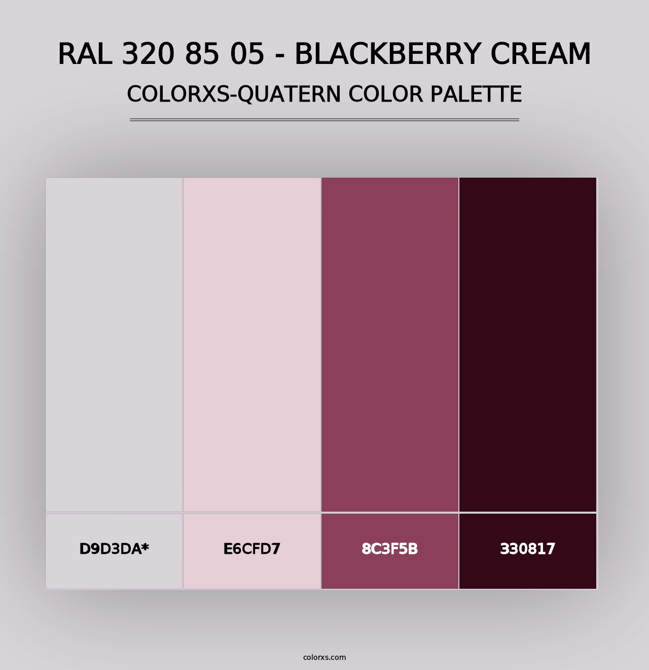 RAL 320 85 05 - Blackberry Cream - Colorxs Quad Palette