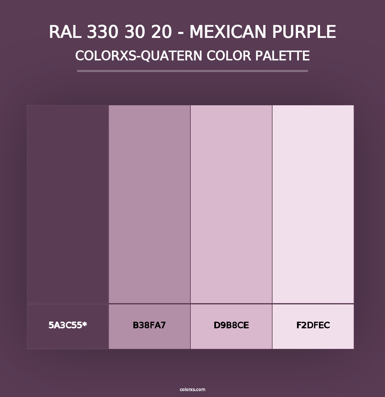 RAL 330 30 20 - Mexican Purple - Colorxs Quad Palette