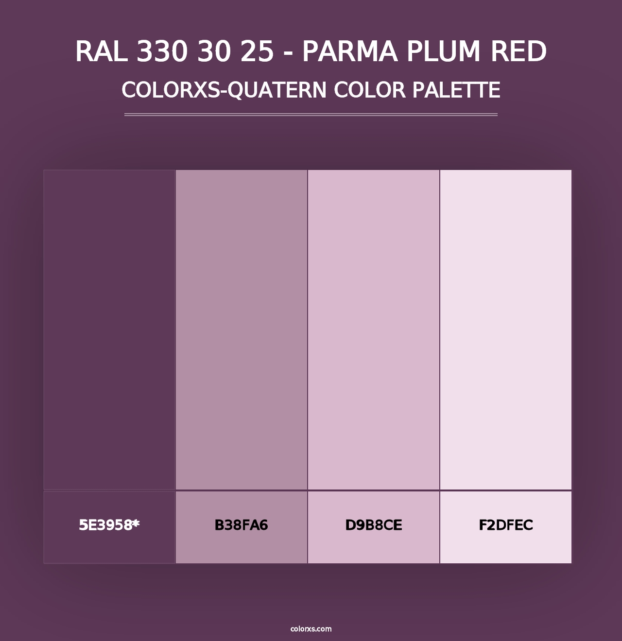 RAL 330 30 25 - Parma Plum Red - Colorxs Quad Palette