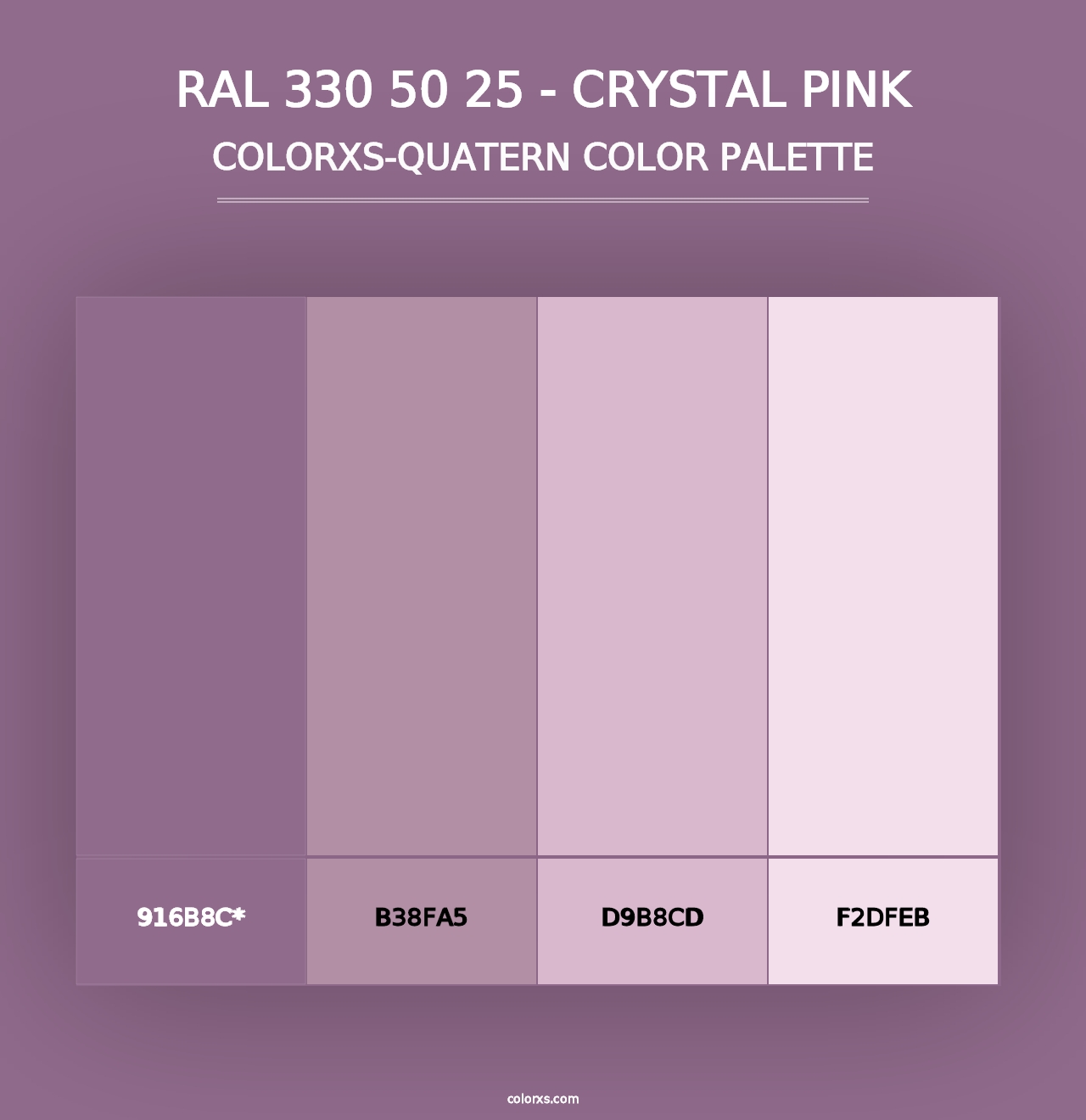 RAL 330 50 25 - Crystal Pink - Colorxs Quad Palette