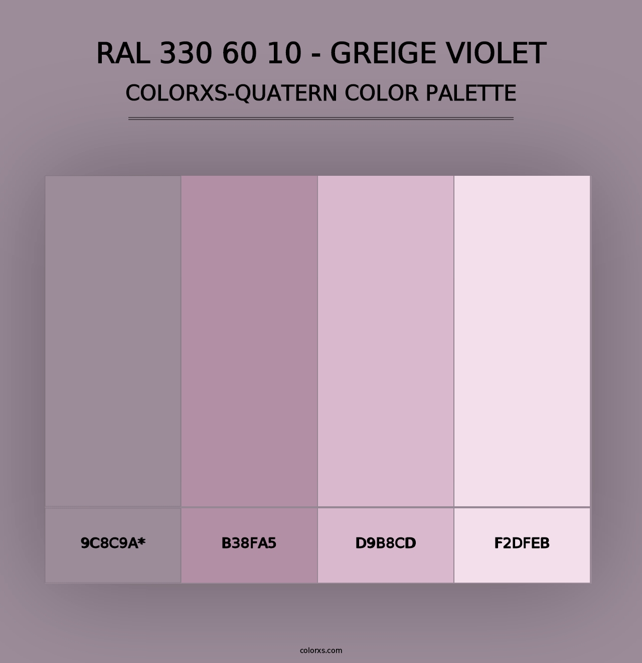 RAL 330 60 10 - Greige Violet - Colorxs Quad Palette