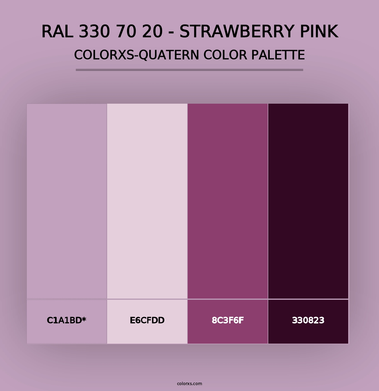 RAL 330 70 20 - Strawberry Pink - Colorxs Quad Palette