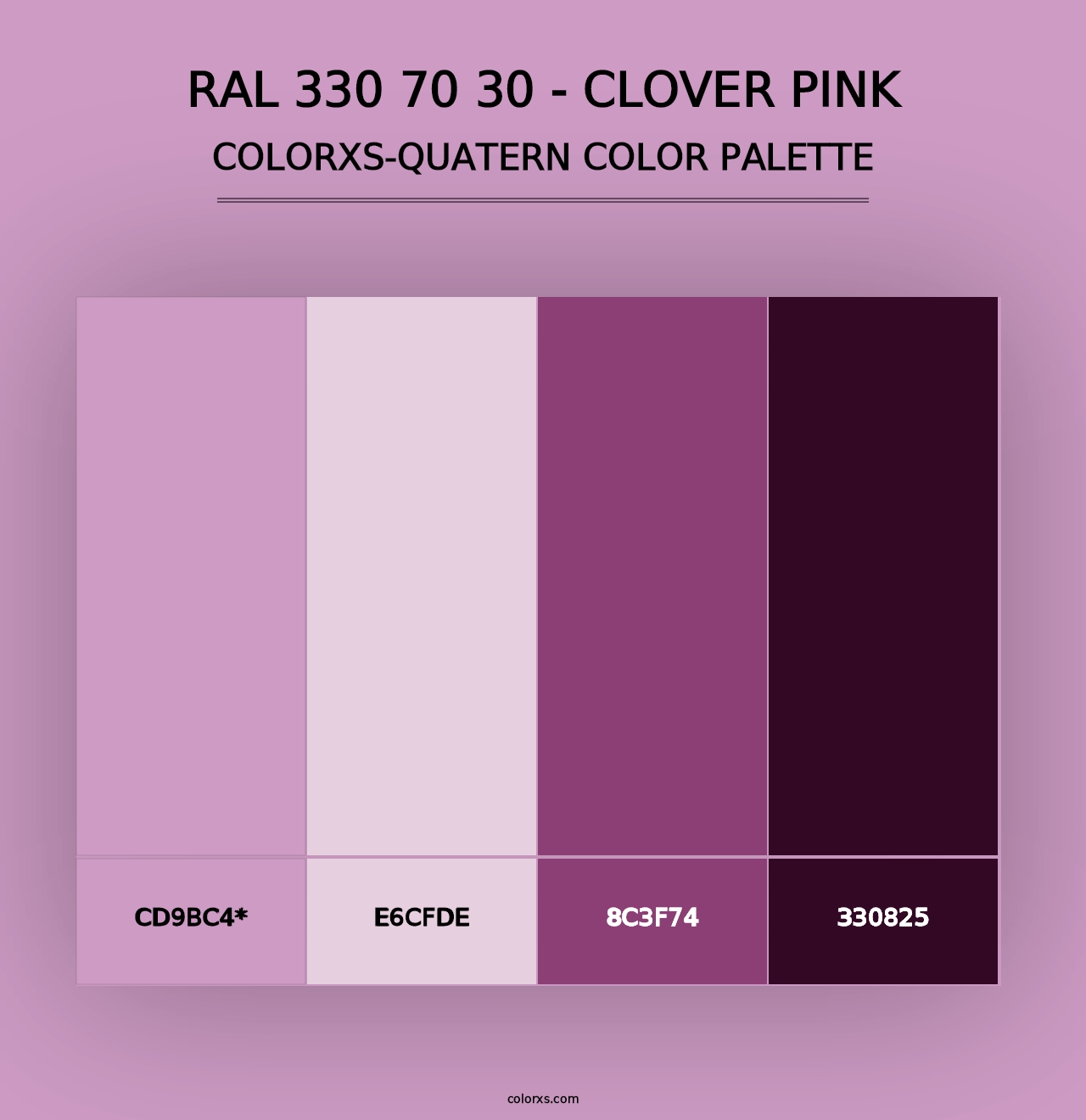 RAL 330 70 30 - Clover Pink - Colorxs Quad Palette