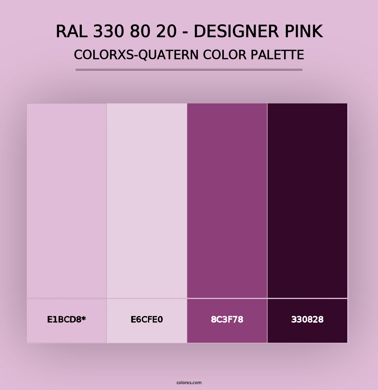 RAL 330 80 20 - Designer Pink - Colorxs Quad Palette