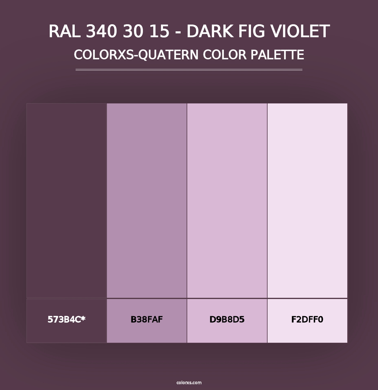 RAL 340 30 15 - Dark Fig Violet - Colorxs Quad Palette